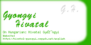 gyongyi hivatal business card